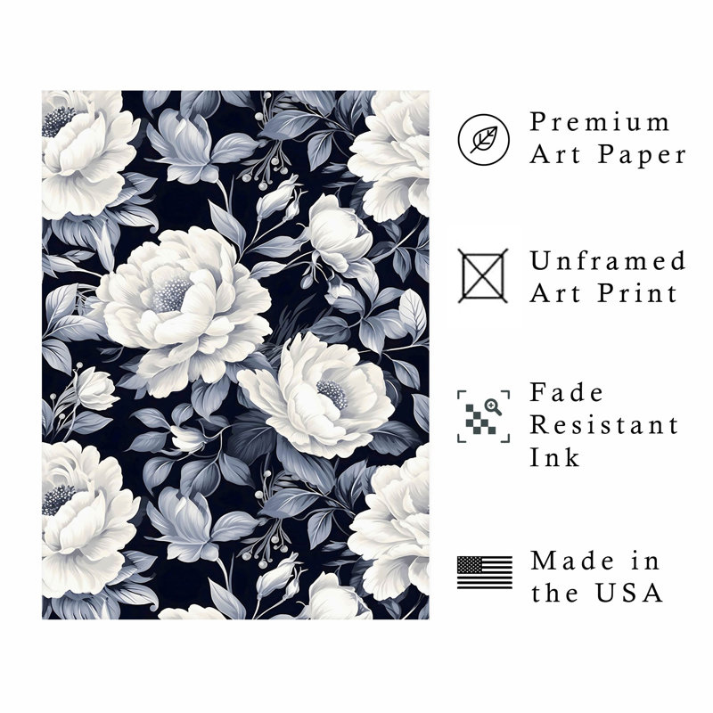 Motif floral de luxe I, H 10 po x l 8 po