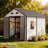 All-Weather Resin Storage Shed With Double Doors, Windows & Lockable Hasp — Waterproof & UV-Resistant