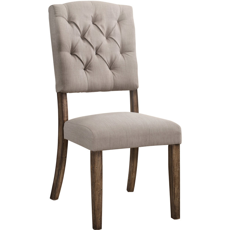 2 chaises d'appoint transitionnelles - lin beige, chêne gris, dossier de style chêne 2, Gris