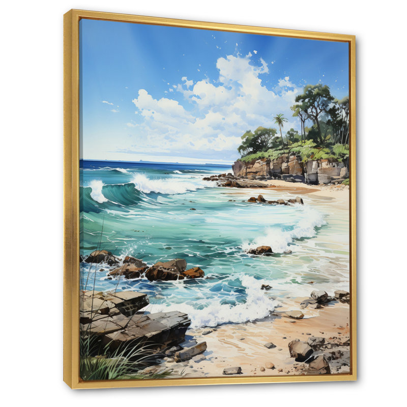 Photo de plage, paradis tropical IV - Nautique et plage, impressions sur toile, H 40 po x l 30 po x P 1,5 po