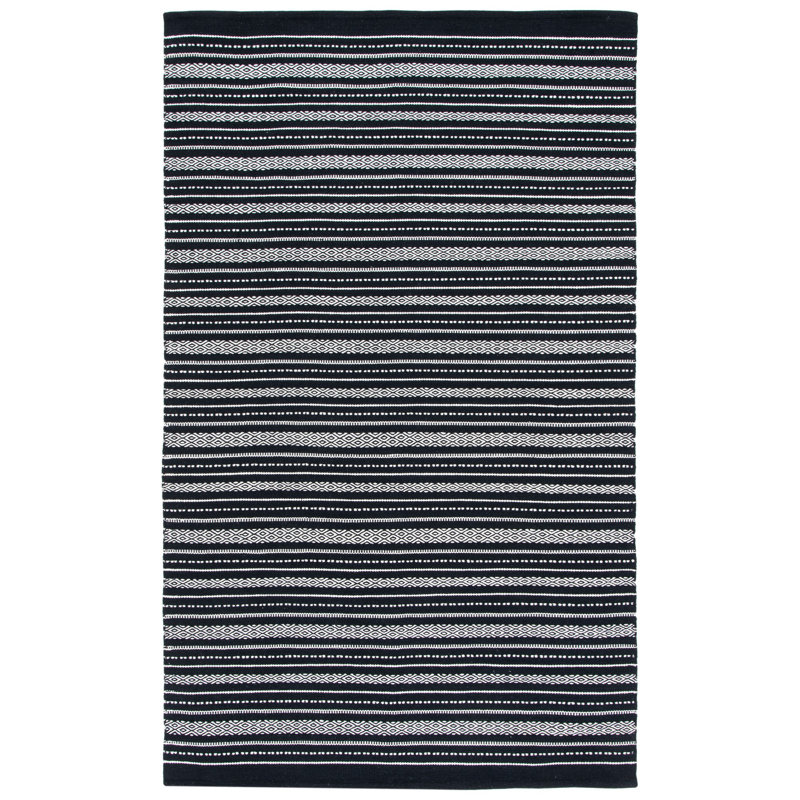 Spenser Flat Weave Cotton Striped Rug, Rectangle 3' x 5'
