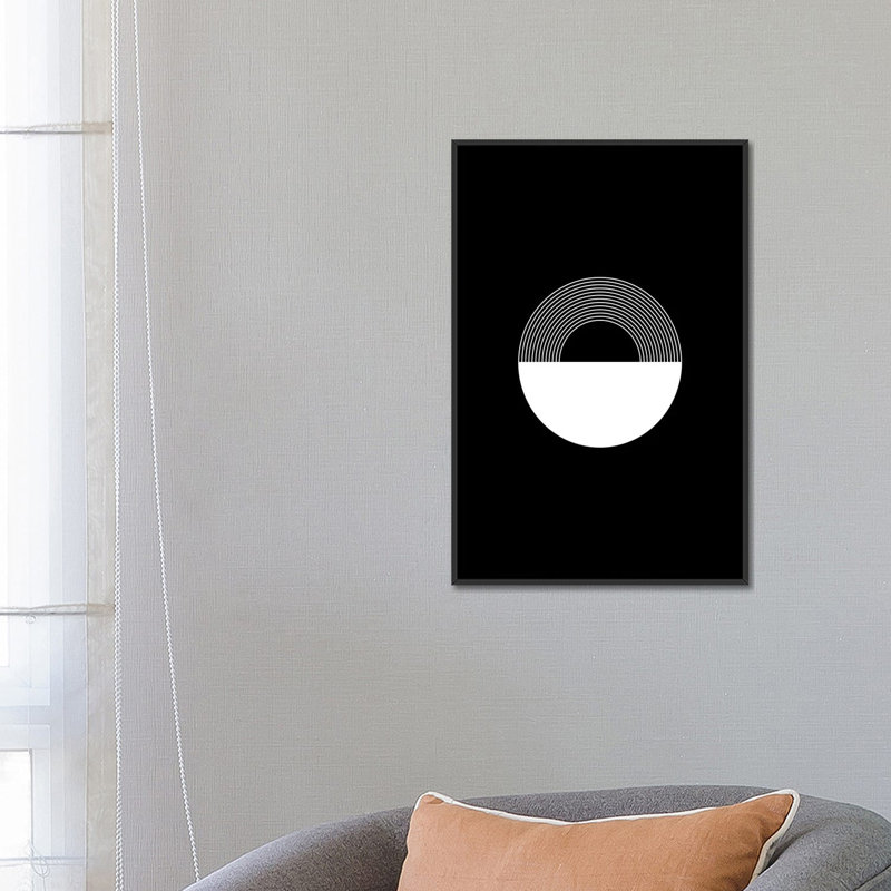 «Moonrise», reproduction d'impression sur toile, H 26 po x l 18 po x P 1,5 po, Toile avec cadre noir, Pas de tapis