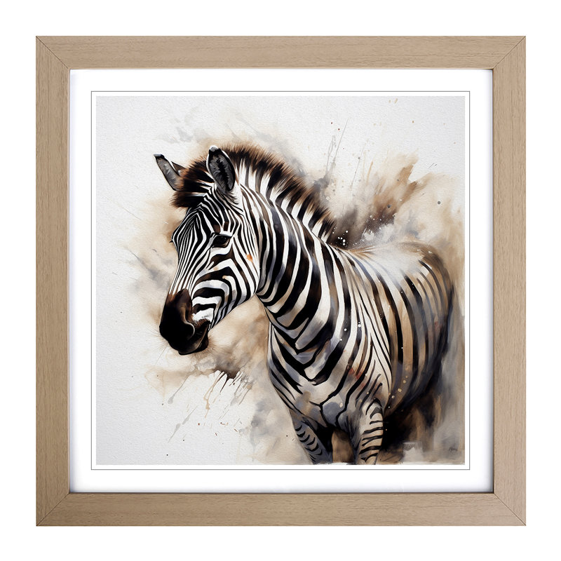 Single Picture Frame Print on Wood, Oak Framed