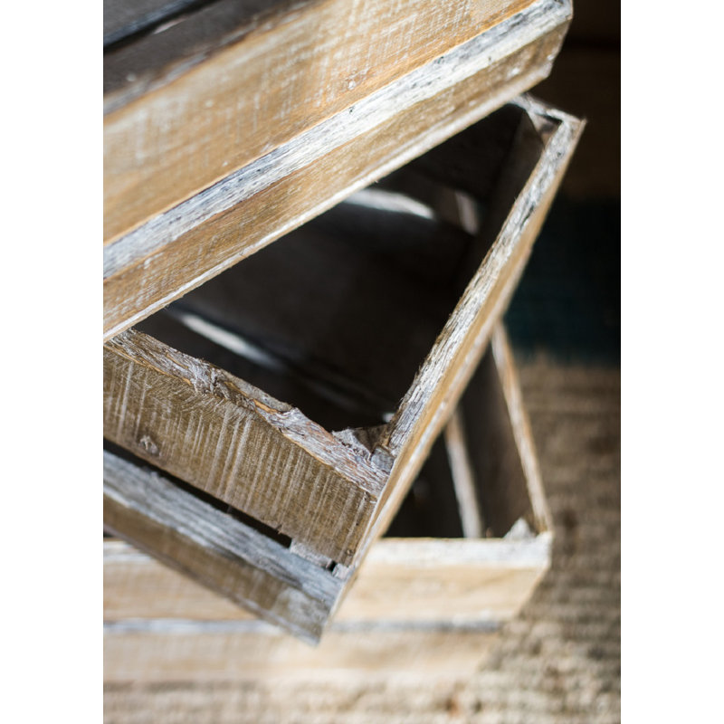 Caisse en bois massif Cube, H 5,5 po x l 6,5 po x P 6,5 po