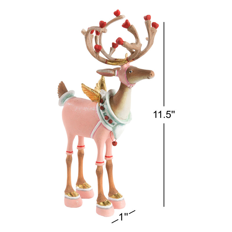 Patience Brewster Dash Away Cupid Reindeer Figure