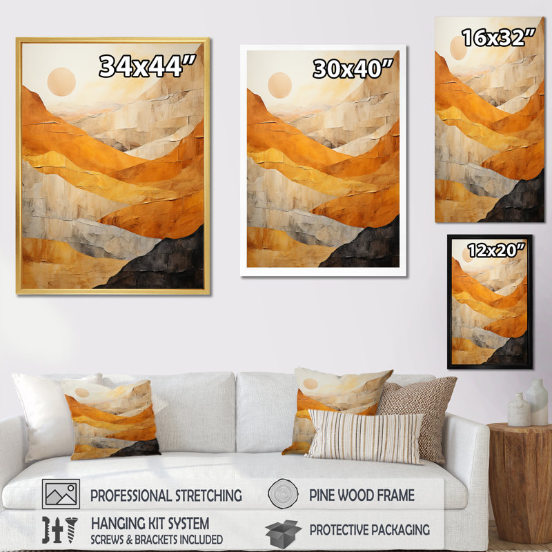 «Jacgueline Bold Canyon Mirage I», reproduction sur toile, Cadre flottant noir, H 32 po x l 24 po x P 1 po
