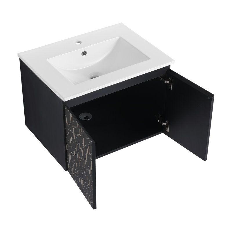 Meuble-lavabo mural flottant Chris de 24 po