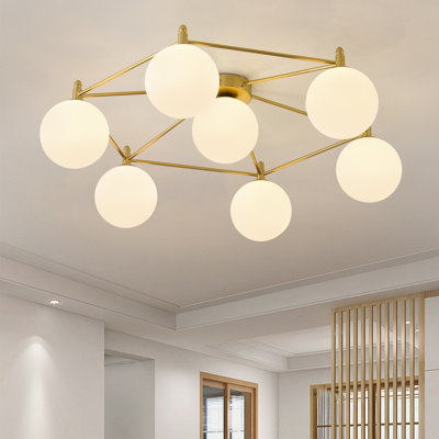 Plafonnier semi-encastré 7 lumières Spoutnik