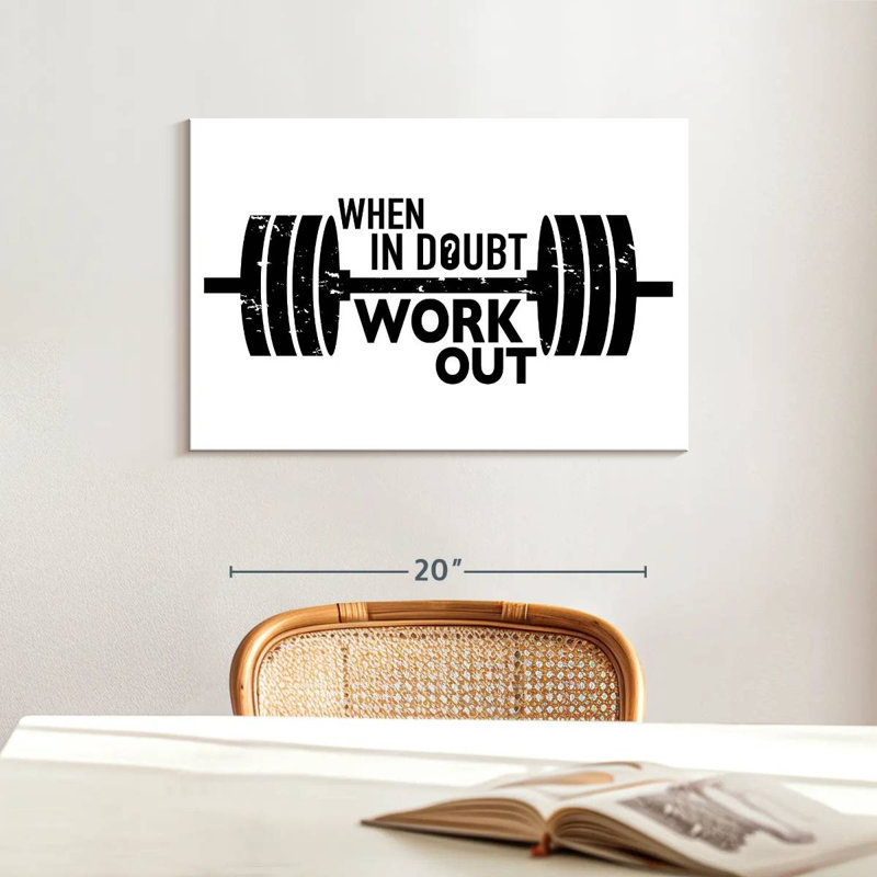 Kema When In Doubt Work Out, 16" H x 24" W