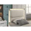 Mobilier de chambre à coucher contemporain avec lit simple tapissier Glam Pearl White-1339254483
