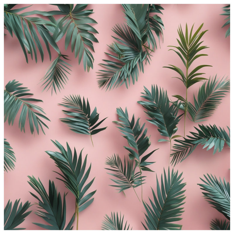 Tapis de bain Green Palm Leaves, L 24 po x L 17 po