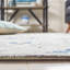 Tapis bleu en laine / coton touffeté à la main Saguenay-1743627064