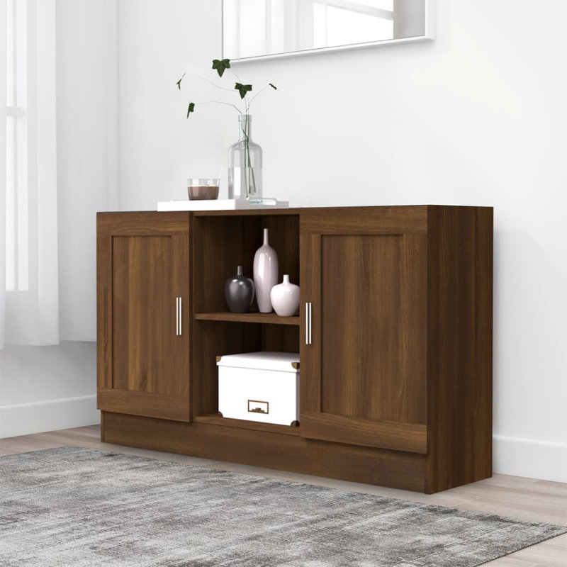 120 Cm Wide Sideboard, Brown Oak