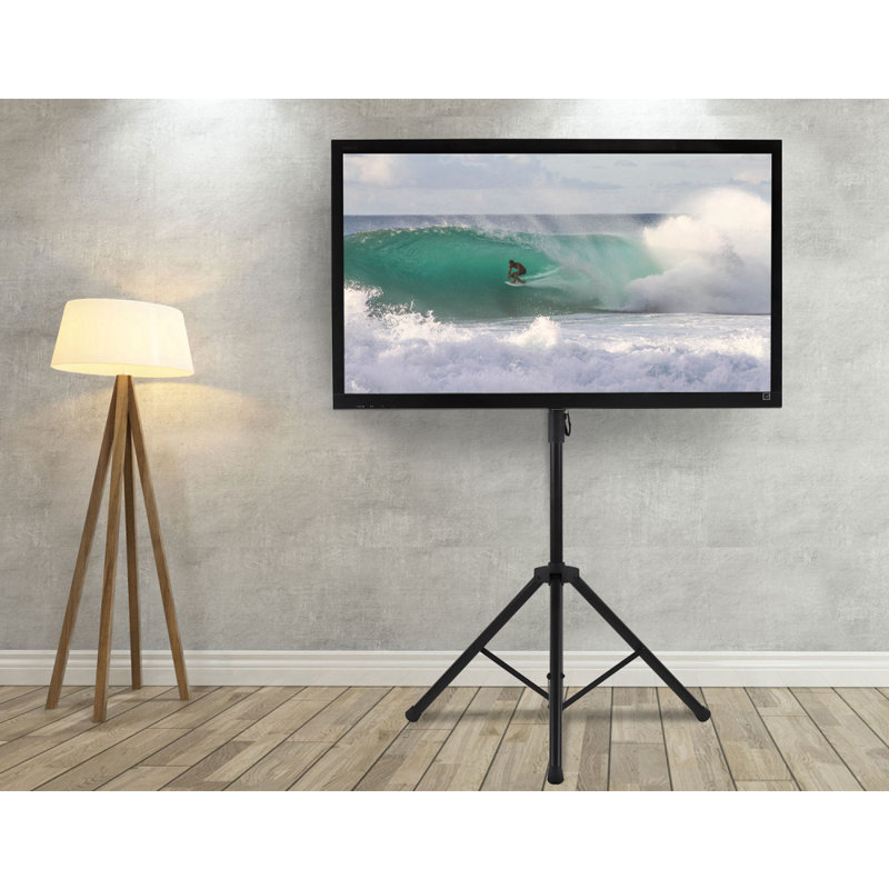Mount-It! Portable TV Tripod Stand | Tripod Stand for 32 - 70 Inches Flat Screen | 77 Lbs. Capacity