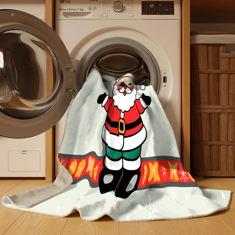 Tapis de vacances d'hiver de Noël lavable The Holiday Aisle®, Tapis de couloir 2 pi x 4 pi