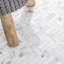 Calacatta Herringbone 1" x 3" Marble Mosaic Tile (1.11 Sq. Ft. / Sheet)