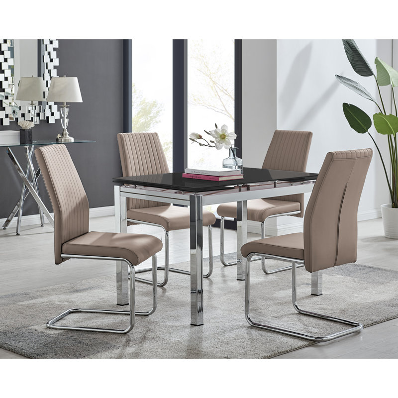 Eubanks Extendable Dining Set, Cappuccino