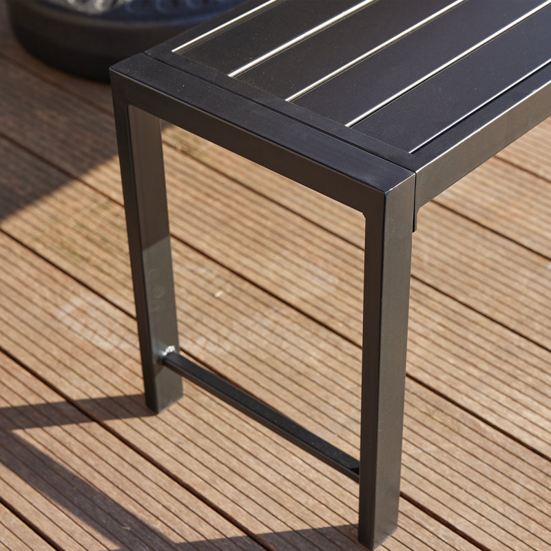 Bannoncourt 4 - Person Patio Dining Set with Rectangular Table, Black