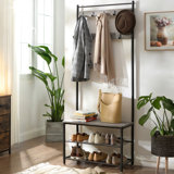Parke Hall Tree 27.6'' Wide with Bench and Shoe Storage