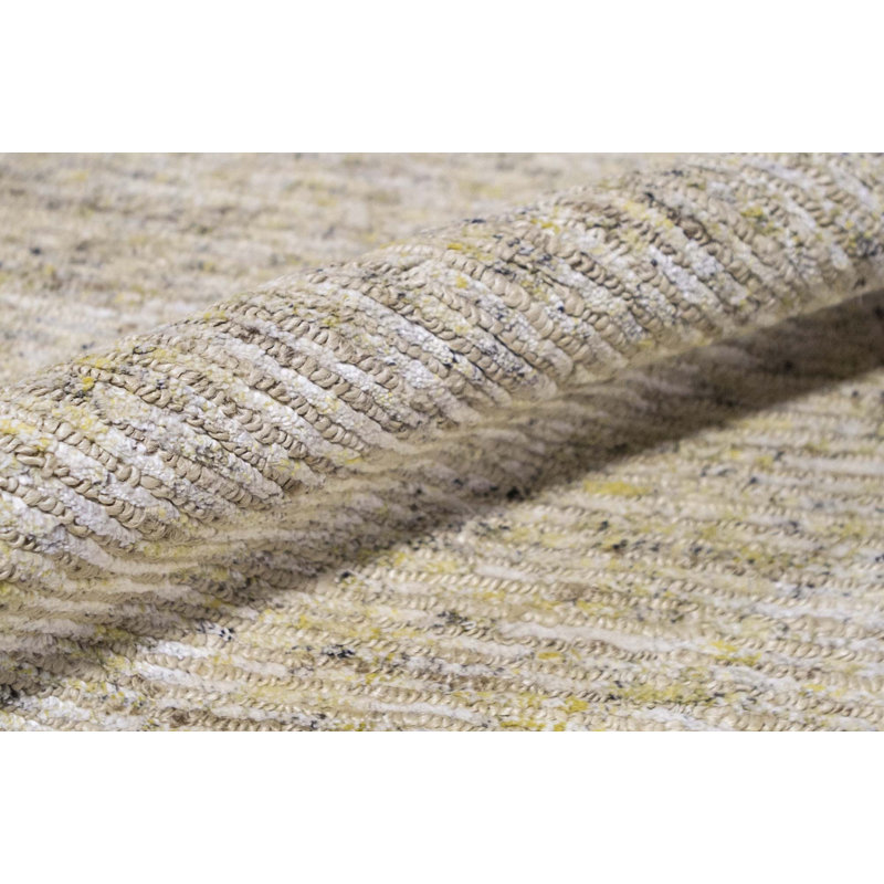 Tapis beige noué à la main de haute qualité