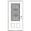 Porte d'entrée pré-montée en fibre de verre 2 panneaux 3/4 Grace Grace-903546287-903546282