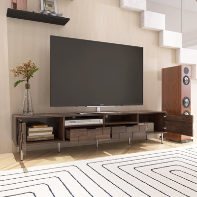 Mid-Century Modern 78.7" Width Entertainment Center, TV Stand For Tvs Up To 85" by George Oliver