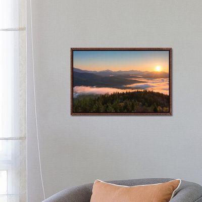 Sunrise Over The Adirondack High Peaks From Goodnow Mountain, Adirondack Park, New York State, USA - Print on Canvas