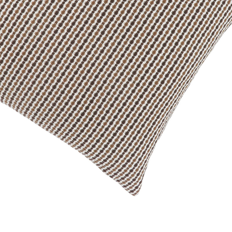 Coussin décoratif Zeta, 18 po, motif à pois abstrait, insert en polyester, Brun