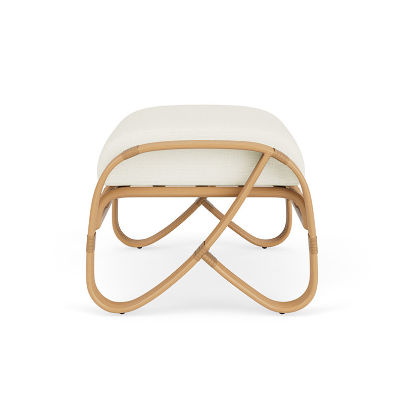 Riviera Outdoor Ottoman, Sailcloth Salt