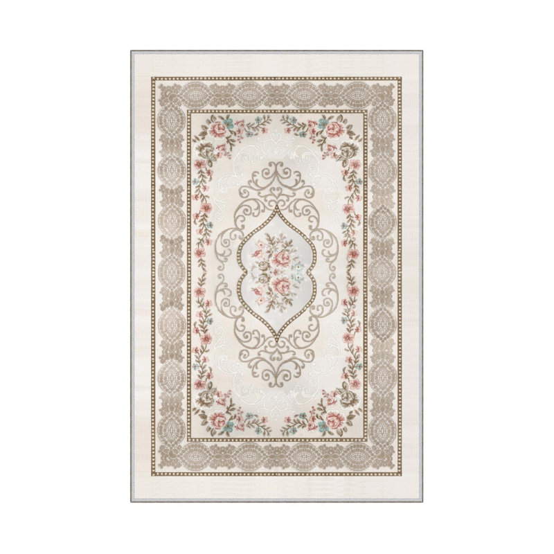 Elegant Hall Carpet, 2.6 x 9.8 Feet | 100% Polyester, 650 g/m², Pile Height: 0.3 Inches | Antibacterial, Non-Slip PVC Dot Underside | Machine Washable, 3D Digital Printing, Ideal for Modern Living Spaces