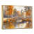 Toile avec cadre flottant or
