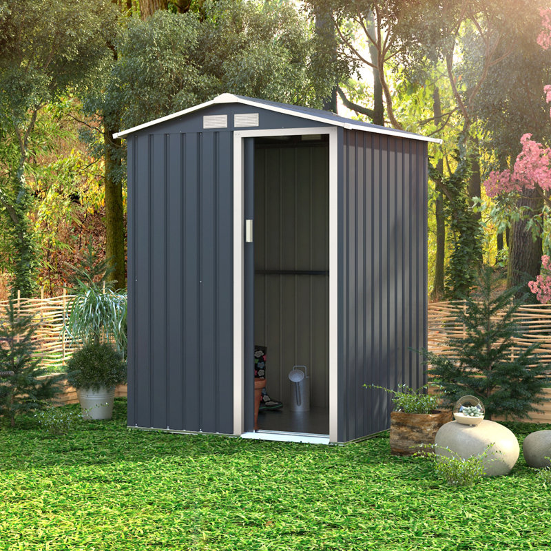 Coad 4.9ft X 4.3ft Metal Tool Shed, Navy Blue