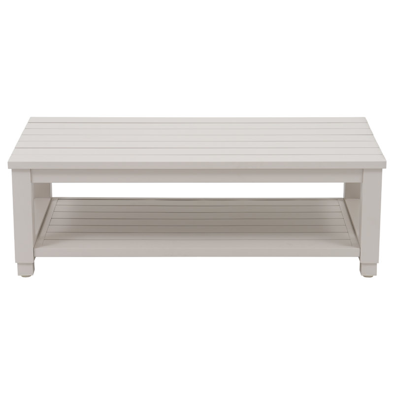 Deford Outdoor  Patio Table, Beige Frame