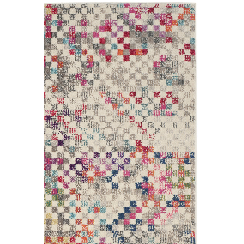 Hertzler Abstract Multicolor Area Rug, Runner 2'2" x 6'