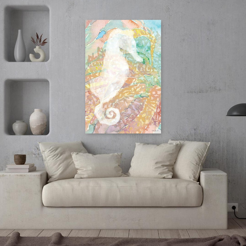 Hippocampe II, art côtier abstrait, H 36 po x l 24 po