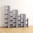 Modern Staircase Design Divider Bookcase with 21 Open Shelves-24383733