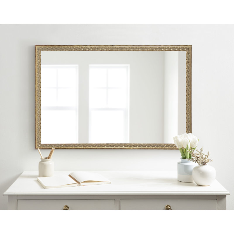 Miroir mural Bedell, 36 po x 24 po, Blanc doux