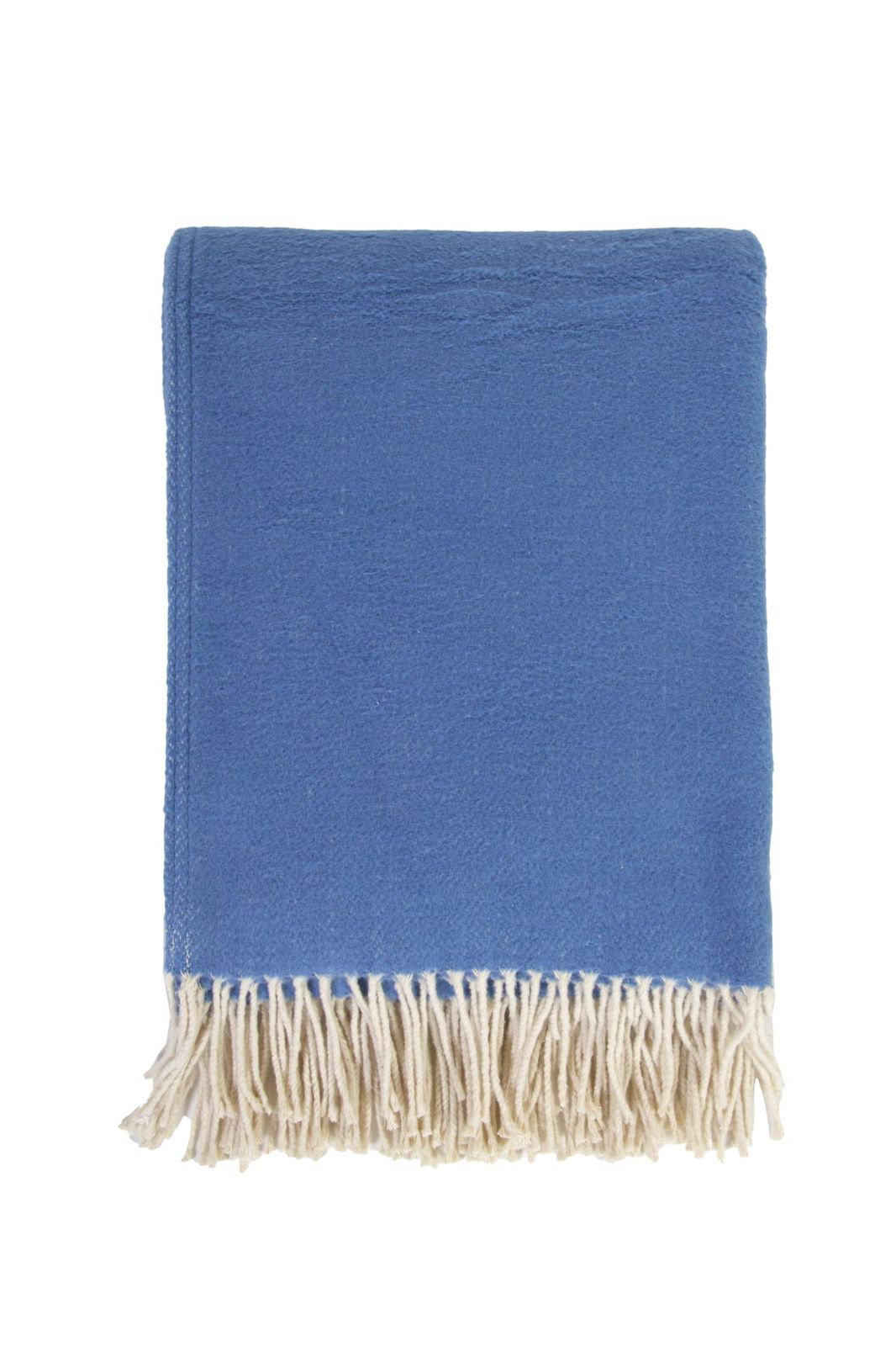 Mandy Handwoven Cotton Throw Blanket, Blue