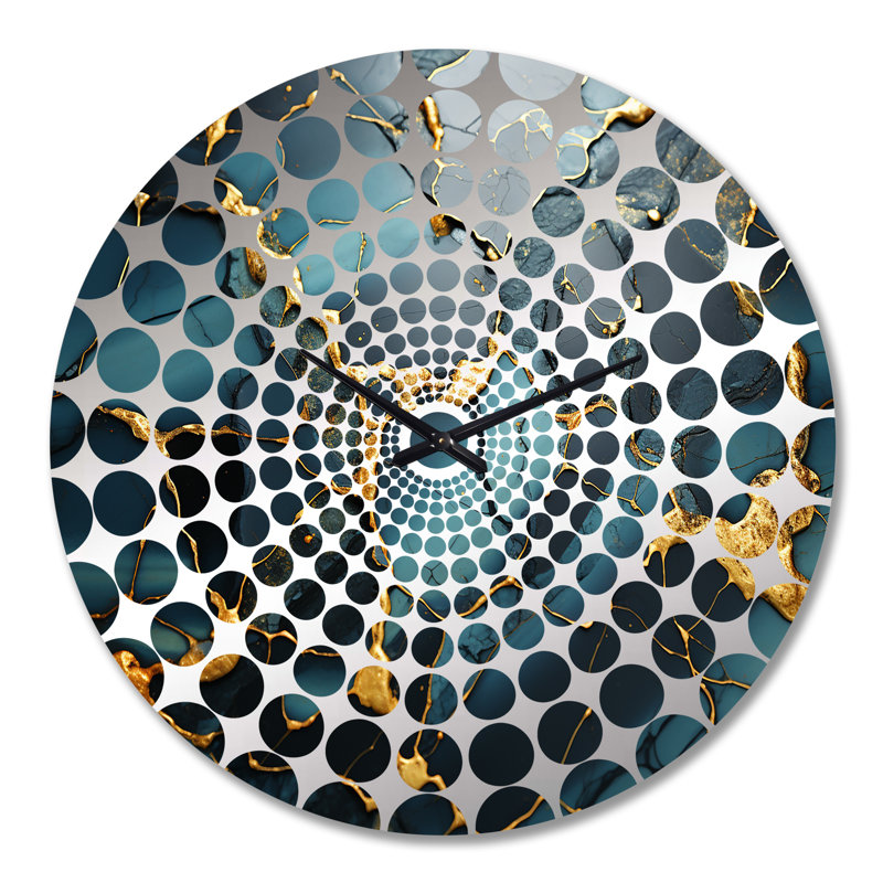 Gunveig - Abstract Marble Wall Clock, Large