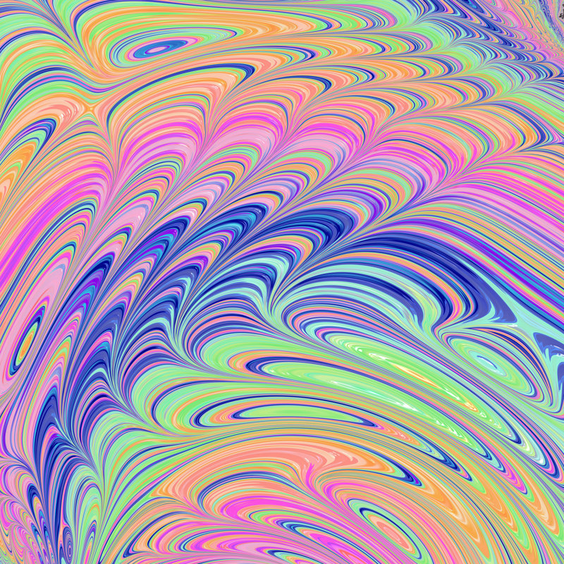 Kaleiope Studio Trippy Swirly Rainbow, H 12 po x l 12 po