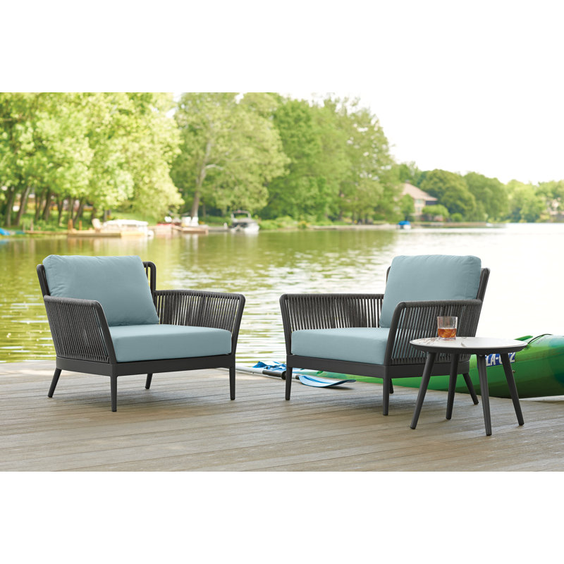 3 Piece Seating Group with Cushions, Seafoam, No