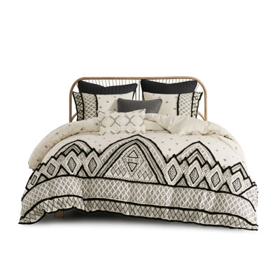 Flax Linen Cotton Duvet Cover With Hidden Tie Modern Button Closure