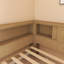 Lit de jour double en bois avec tablettes de rangement et 3 tiroirs-116484155