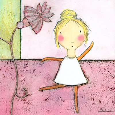 Pink Ballerina 1 Piece Wrapped Canvas Painting