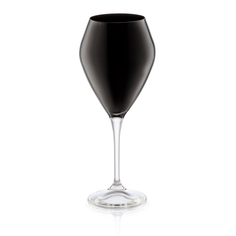 Desilva White Wine Glass Set, Noir, 15 oz