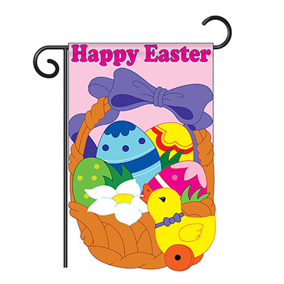 Drapeau de jardin en polyester 18,5 po x 13 po Mntsur Happy Spring