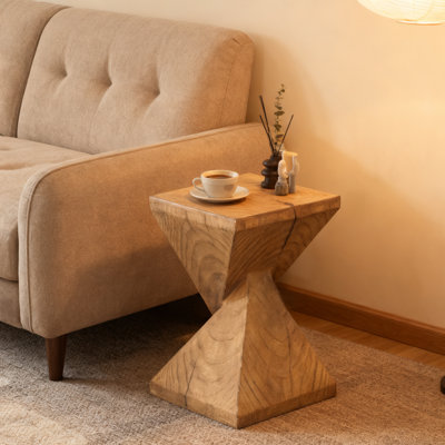 Table basse en faux bois 11,8 po brun clair