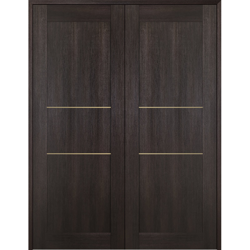 Portes françaises à panneaux, Chêne, 48 po x 80 po, Gauche