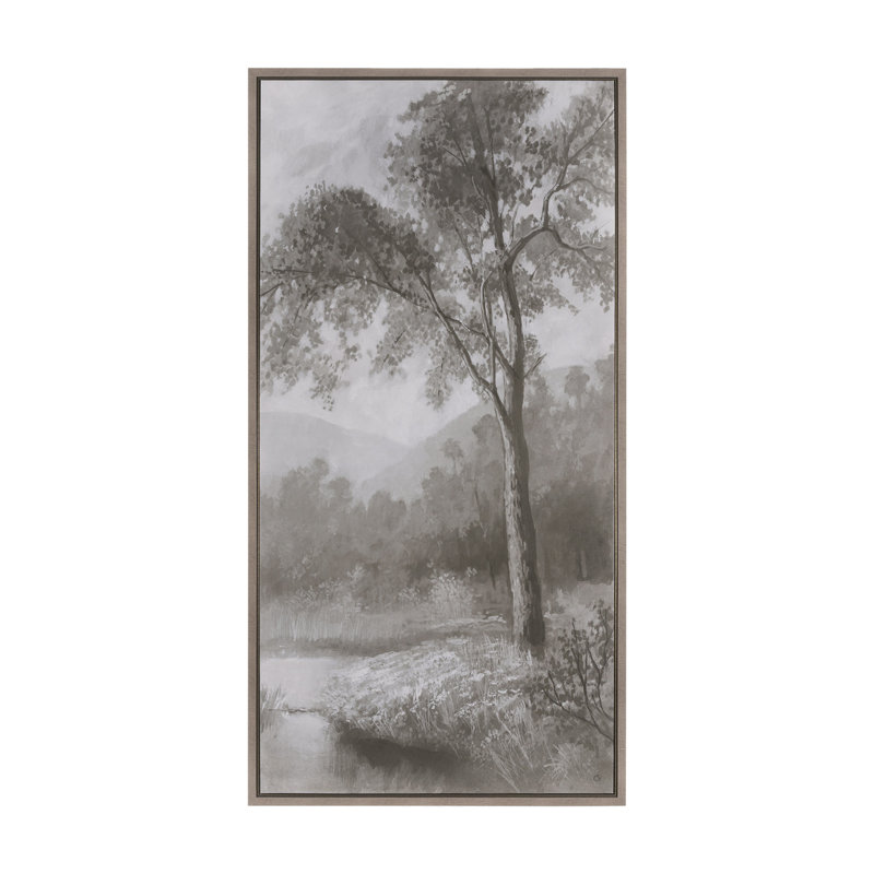 «Forest Morning II» par Studio, toile encadrée texturée à la main, Forest Morning II