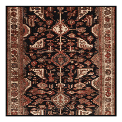 Tapis brun lavable à la machine